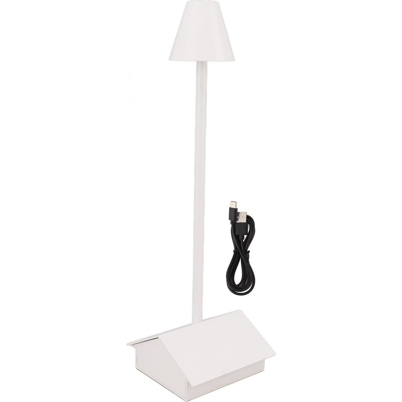 Wiederaufladbare, Kabellose Stehlampe In Gebäudeform, Berührungsempfindlich, Dimmbar, 5200 Mah, Ip54 Wasserdicht, Weiße Led-schreibtischlampe