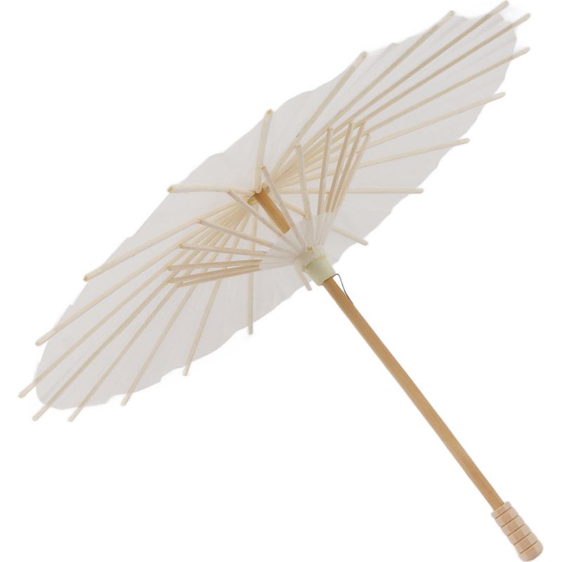 Set Mit 12 Eleganten Weißen Papierschirmen Im Chinesischen Stil, Aus Bambus Und Papier, 28 Cm, Diy-dekoration