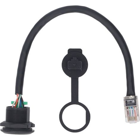Câble De Connecteur Femelle À 8 Broches, Filetage E13 Vers Rj45 Mâle À Tête Droite En Pvc Non Blindé