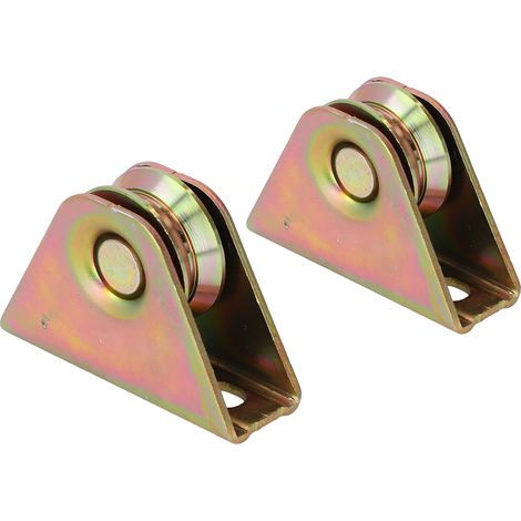 Poulie De Roue À Rainure En V, 2 Pièces, 38mm, Rail De Voie En Acier Allié Galvanisé Fixe Pour L'Industrie