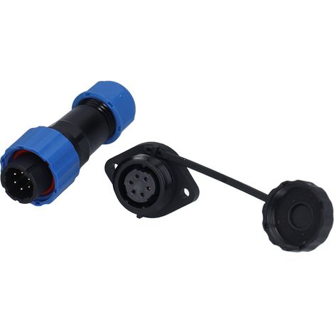 Prise De Fiche Aviation Étanche À Bride Sp16 Ip68, Connecteur Bout À Bout Mâle Et Femelle, 6 Conducteurs (250 V 5 A)