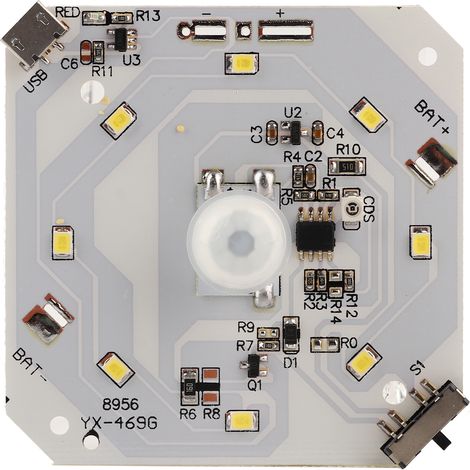 Panneau De Commande De Lampe Intégré En Abs Rechargeable Avec Capteur À 2 Vitesses Pour La Décoration