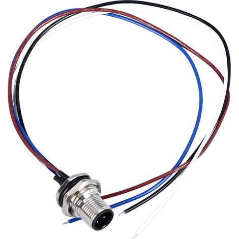 Connecteur Droit Femelle M12 À 4 Broches, Remplissage Adhésif Intégré, Filetage De Vis M16, Prise De Terminal Électrique D'Alimentation Pg9