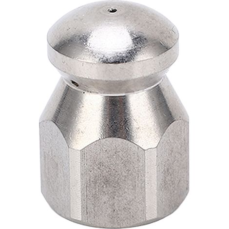 Buse De Lavage À Haute Pression 5000psi, Nettoyage De Tuyaux De Dragage, Jetter En Acier Inoxydable, Tête Ronde Avant 1 Arrière 3 Trous G1/4 Pouces