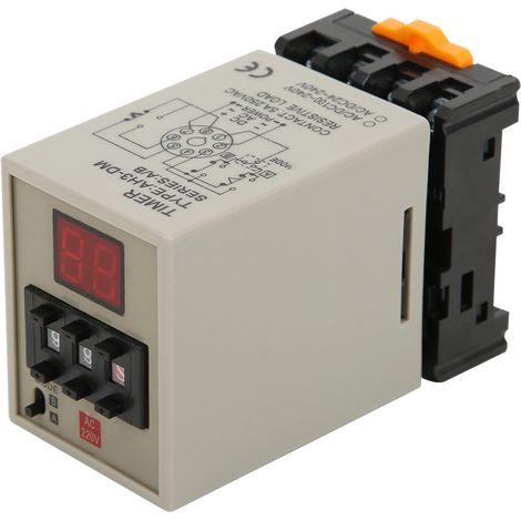 Relais Temporisé À Affichage Numérique A/b Double Mode Avec Socle Haute Précision Ac220v Ah3-dm