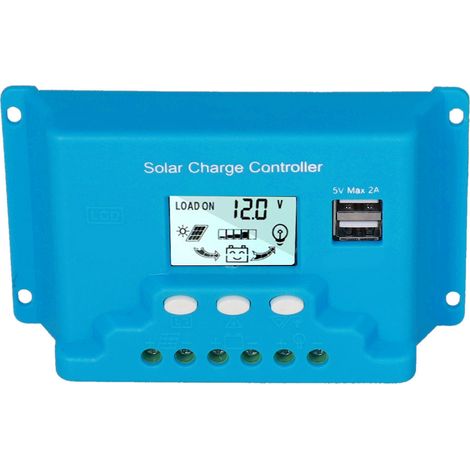 Contrôleur De Charge Solaire Avec Écran Lcd, Protection Anti-refoulement Et Port Usb Pour Applications Industrielles 10 A