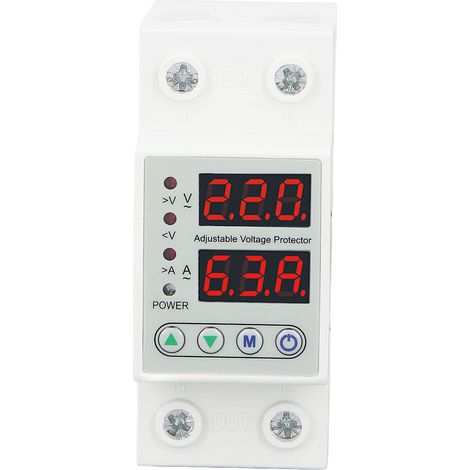 Protecteur De Tension À Affichage Numérique 2p, Réinitialisation Automatique, Dispositif De Protection Contre Les Surcharges, Ac220v 40a