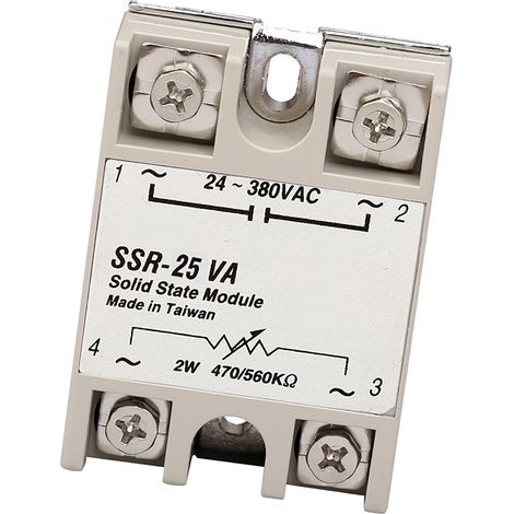 Relais À Semi-conducteurs 25a Monophasé 2w 470/560kω Entrée Ac 24-380v Sortie Ssr Pour Équipement De Machine