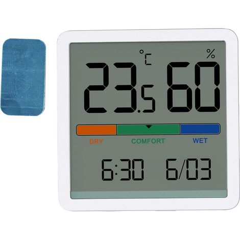 Moniteur De Température Et D'Humidité 3 En 1, Testeur De Température, Affichage Numérique, Thermomètre Et Hygromètre Pour La Maison Et La Pièce