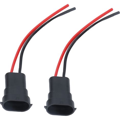 2 Câbles Adaptateurs Mâles Pour Ampoules H11, H8, 880 Et 890, Faisceau De Câblage En Cuivre 12 V.