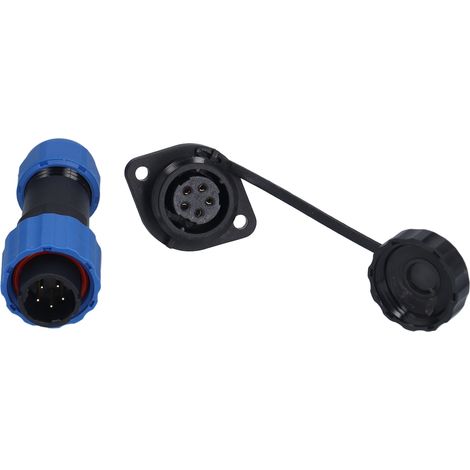 Prise De Fiche Aviation Étanche À Bride Sp16 Ip68, Connecteur Bout À Bout Mâle Et Femelle, 5 Conducteurs (250 V 5 A)