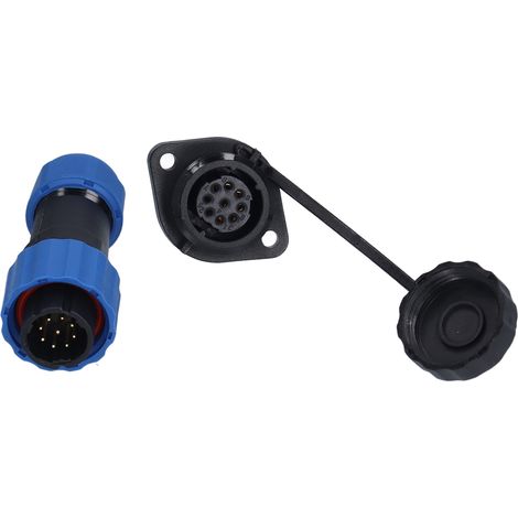 Connecteur Étanche À Bride Sp16 Pour L'Aviation, Ip68, Joints Bout À Bout Mâle Et Femelle, 9 Conducteurs (250 V 5 A)