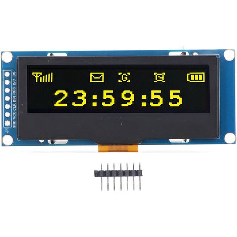 Module D'Affichage 2.23 Pouces, Résolution 128x32, Écran À Diode Électroluminescente Organique Ssd1305 Iicspi Comm Mrc162d Jaune
