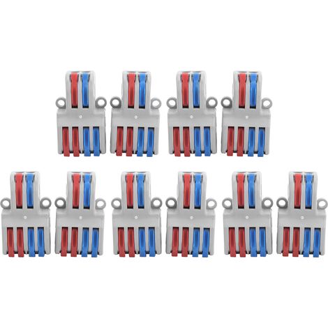 Lot De 10 Connecteurs De Fils Compacts À Levier Et Bornier À Connexion Rapide Spl-42
