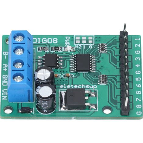 Module De Contrôle D'Entrée/sortie 8 Canaux 9600 Bps Rs485 Ttl, Carte Contrôleur N4dig08 Avec Broches