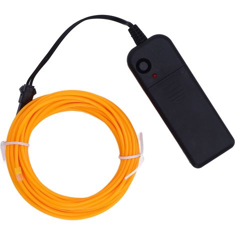 El Wire Orange 16,4 Pieds 5 M Câble Flexible 4 Modes Découpable À 360° Pour Fête, Festival, Bar