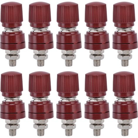 Lot De 10 Borniers Pour Régulateur De Tension, Bornes De Raccordement Pour Onduleur, Vis M6 32 Mm, 333 44 Mm L 0v-380vred