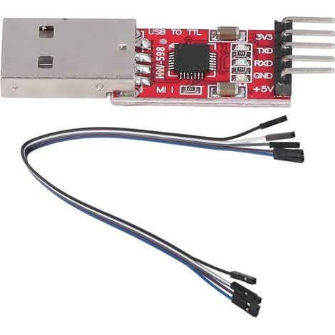 Module Convertisseur Série Usb Vers Ttl, Adaptateur Stc Downloader, Connecteur Mâle Avec Fil De Connexion