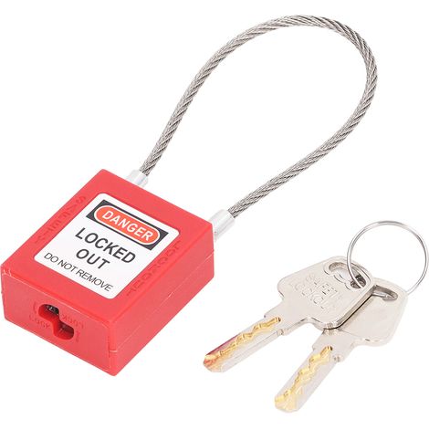 Cadenas De Consignation/déconsignation En Acier Inoxydable Avec Câble Et 2 Clés