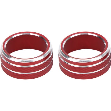 Garnitures De Boutons De Climatisation, Anneaux De Décoration En Alliage D'Aluminium Rouge De Remplacement Pour Camry 2018 – 2020