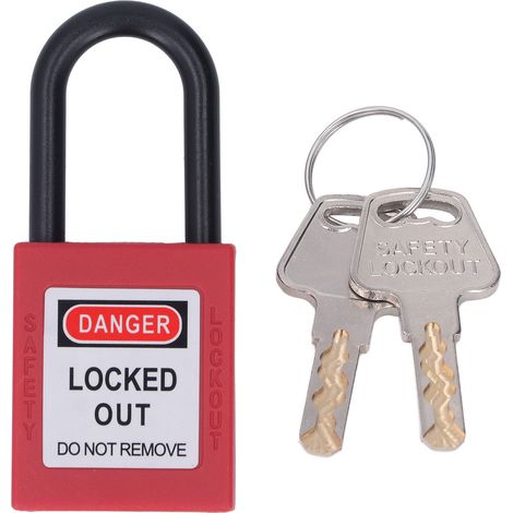 Cadenas De Sécurité Isolé En Nylon, Anti-poussière, Étanche À L'Énergie, Avec 2 Clés, 38mm