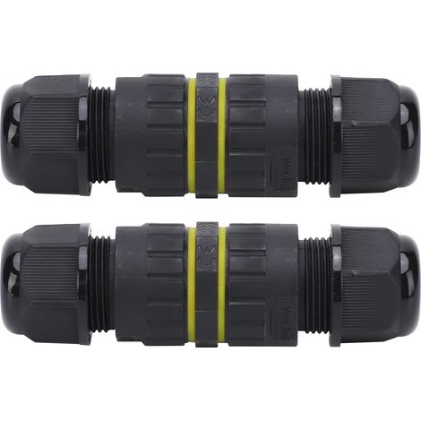 2 Connecteurs Étanches Et Ignifugés Pour Câbles Électroniques Extérieurs, 2 Broches Ip68 M162p (7-10 Mm)