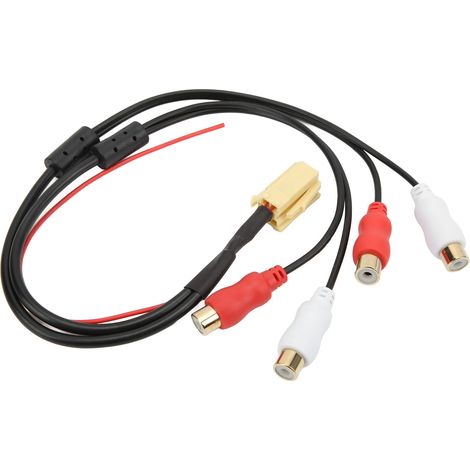 Adaptateur De Sortie De Ligne De Voiture 4rca, Câble D'Entrée Aux De Remplacement Pour Lecteur Cd Blaupunkt Vdo