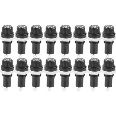 Lot De 20 Porte-fusibles À Vis Pour Fusibles En Tube De Verre 5 X 20 Mm