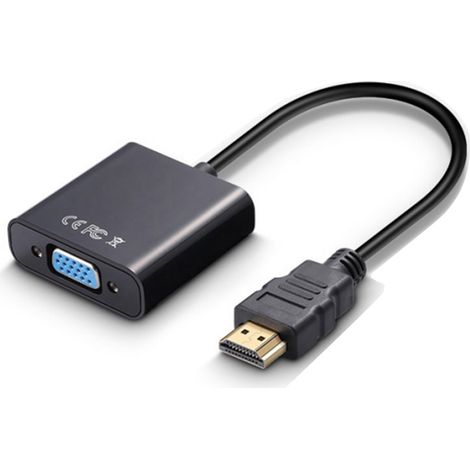 Interface Multimédia Hd Vers Convertisseur Vga 1080p, Adaptateur Plaqué Or Antirouille Pour Ordinateur Portable