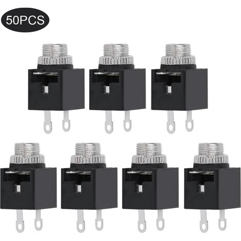 Lot De 50 Adaptateurs De Prise Audio Dip 3,5 Mm Avec Écrou