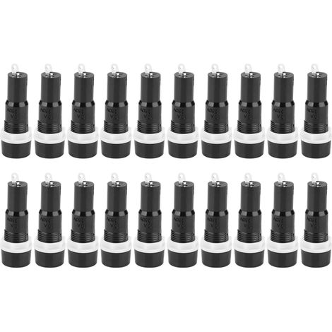 Porte-fusible Mf-527, 20 Pièces, Boîtier De Protection Noir 5x20mm