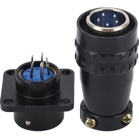 Prise De Courant D'Aviation, Connecteur Mâle Femelle À 5 Broches, Contact En Laiton Ac 400v Pour L'Alimentation