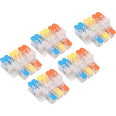 Connecteur De Fil Électrique 3 En 6 Sorties, 5 Pièces, 41a, 450v, Câble D'Épissure De Câblage Rapide Pour 0,5 À 6 Mm², 10 À 20awg