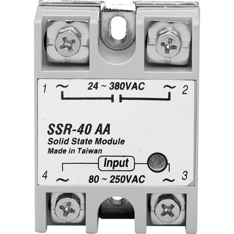 Module De Relais À Semi-conducteurs Ac Vers Commutateur Monophasé, Entrée 80-250 V, Sortie 24-380 V Ssr-40aa