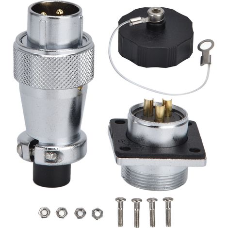 Connecteur Aviation 3 Broches En Alliage De Zinc Étanche Ws20, Fiche Mâle/femelle, 500 V Ca