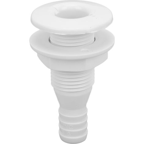 Raccord Traversant De Coque 5/8 Pouces, Accessoire De Connecteur De Tuyau Résistant Aux Chocs Abs Droit Pour Bateaux Marineswhite
