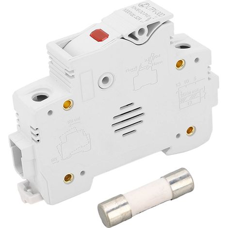 Porte-fusible Dc 1p 32a, Base De Fusibles Pv Ignifuges Montés Sur Rail Din Avec Lumière 20a 10x38mm 1000vdc