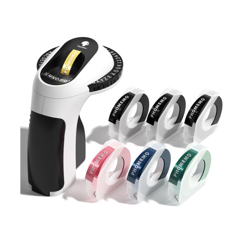 Selbstklebender Etikettendrucker, Prägeetikettiermaschine Mit 6 Farbbändern, Tragbarer 3d-prägeetikettierer Für Zuhause, Küche, Diy-geschenk