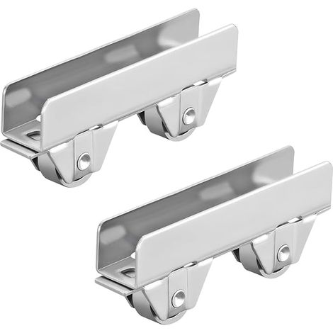 Set Mit 4 Schiebetürrollen Mit Nut, Leichtgängig Für 8 Mm Dicke Glasschiebetüren