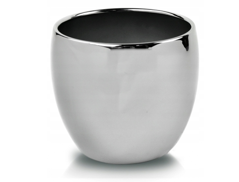Keramikblumentopf, Silberne Kugel, 15 Cm