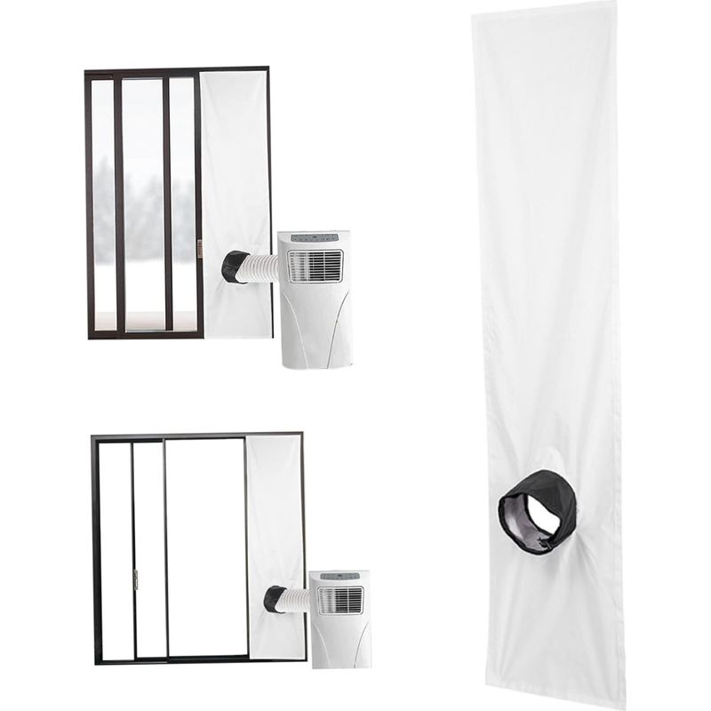 200 Cm Tragbare Klimaanlagen-fensterdichtung, Verstellbare Wasserdichte Befestigungsmatte, Universelles Mobiles Klimaanlagen-fensterset, 200 Cm