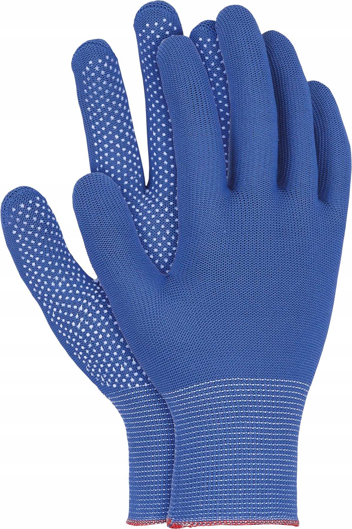 Arbeitshandschuhe / Blau Und Weiß / Größe: 9 - L / Ox-dotuanw - 100 Stück.