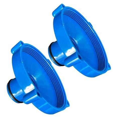 Set Mit 2 Pool-vakuum-adaptern Für Skimmerschläuche, Saugschläuche Und Zusätzliche Filter 80 Mm Auf 32 Mm Blau.