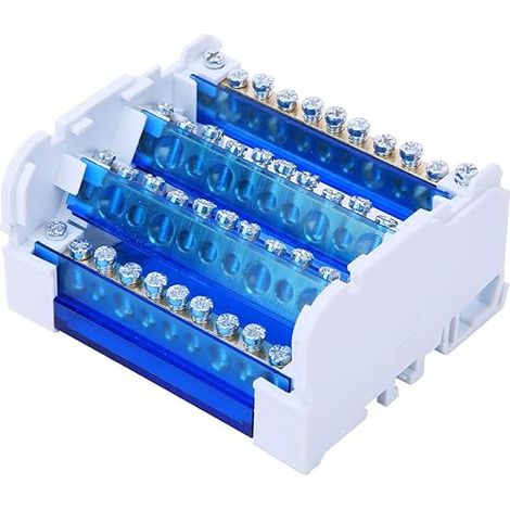 Vierpoliger Verteiler, Elektrischer Verteiler, Führungsschienen-klemmenblock, 4 Reihen Mit Je 11-loch-klemmenblöcken, 4-lagiger Führungsschienen-verteilerkasten