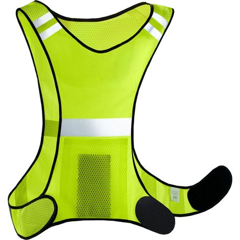 Reflektierende Warnweste Mit Hoher Sichtbarkeit – Unisex – Atmungsaktiv – Leicht – Fluoreszierende Sicherheitsjacke, Geeignet Zum Laufen Und Radfahren.