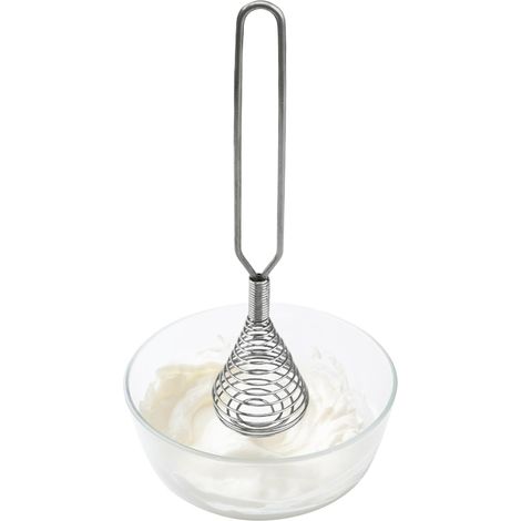 Hand-eierquirl, Federbelasteter Schrauben-eierquirl, Edelstahl-eierquirl Für Milch Und Sahne
