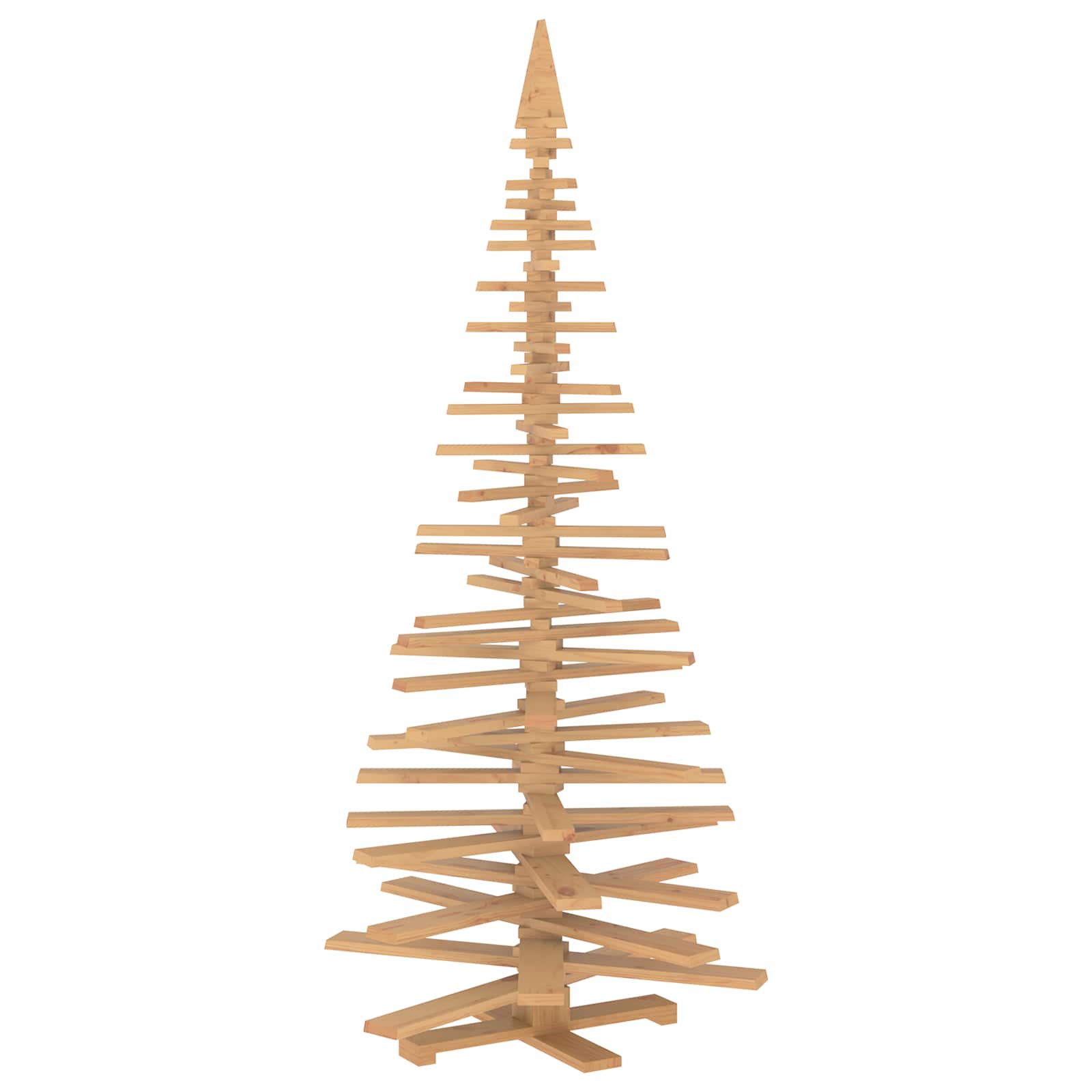 Vidaxl Wooden Christmas Tree Kotka 240 Cm Solid Pine Wood Brown Finish