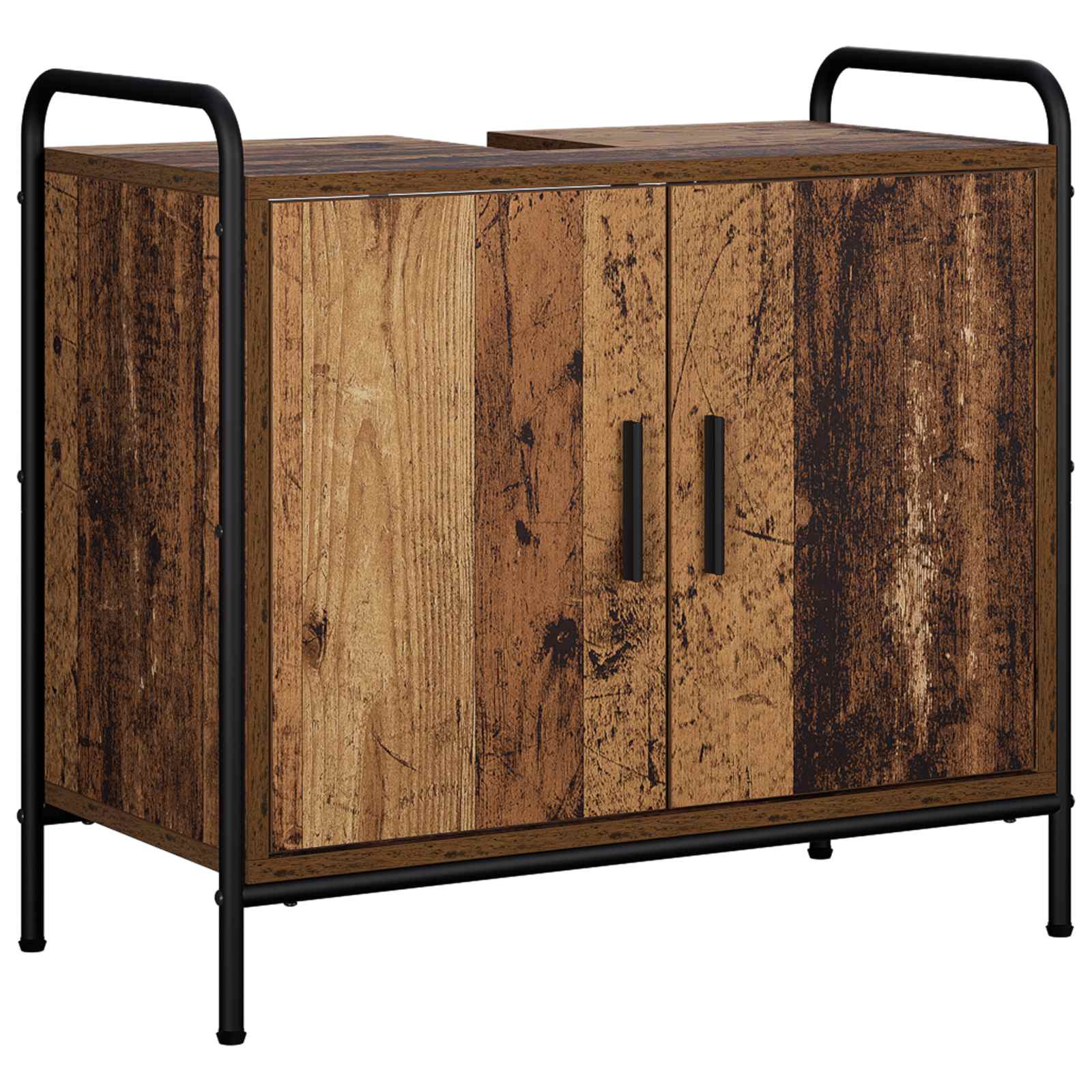 Vidaxl Bathroom Cabinet Old Wood 65.5 X 34 X 61 Cm Engineered Wood