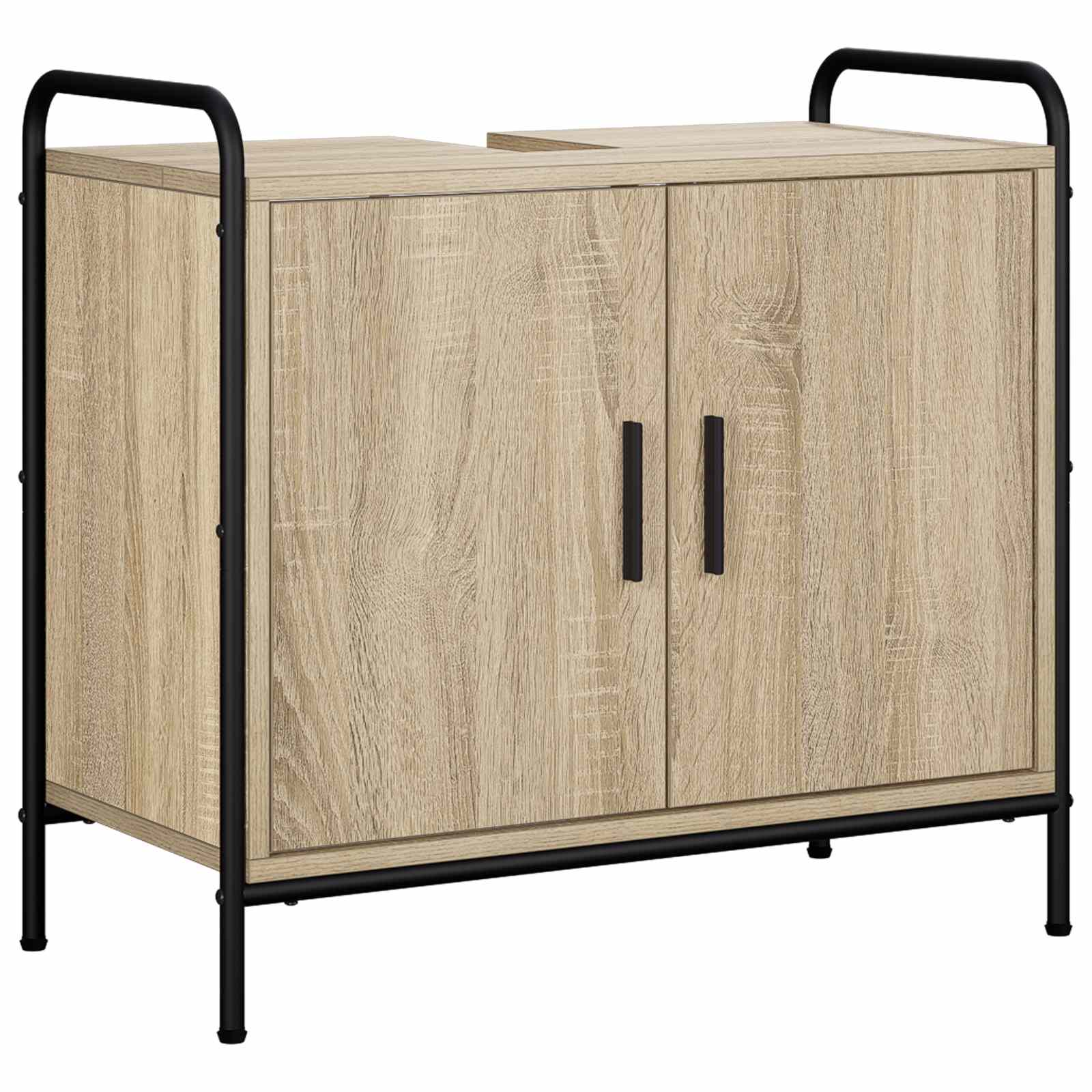 Vidaxl Bathroom Cabinet Sonoma Oak 65.5 X 34 X 61 Cm Engineered Wood
