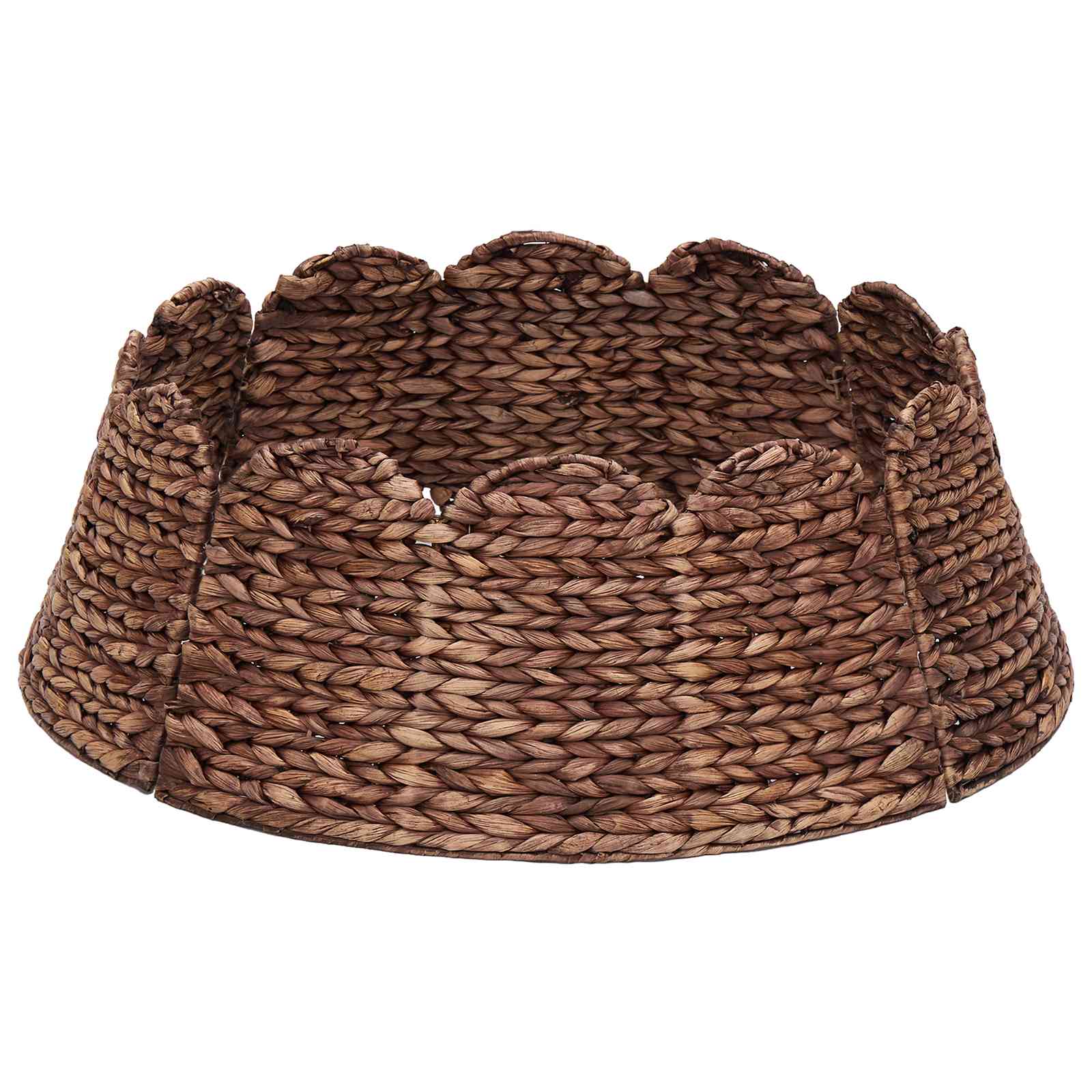 Weihnachtsbaumkragen Rund Braun Ø 90 X 28 Cm Wasserhyazinthe Vidaxl